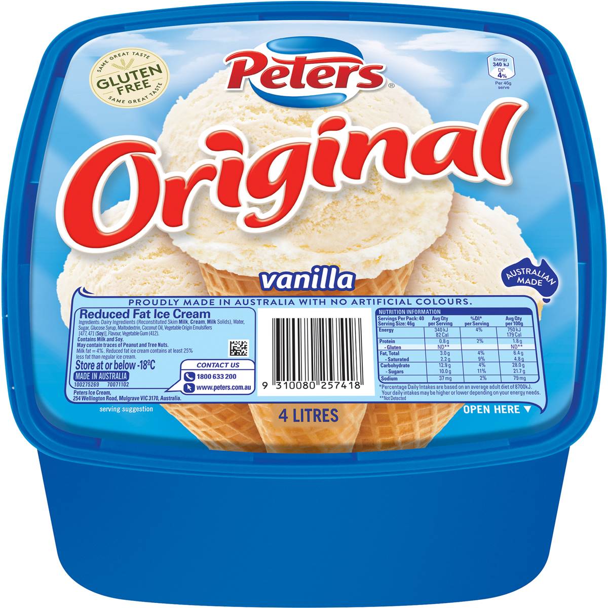 Peters Ice Cream Vanilla 4L