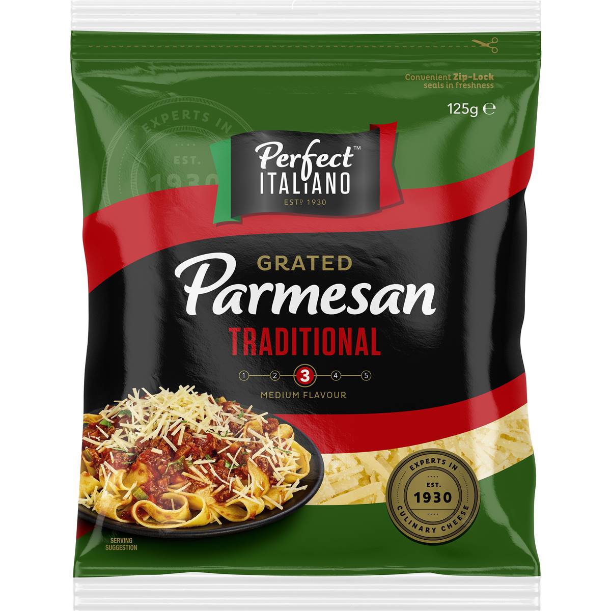 Perfect Italiano Cheese Grated Parmesan 125g