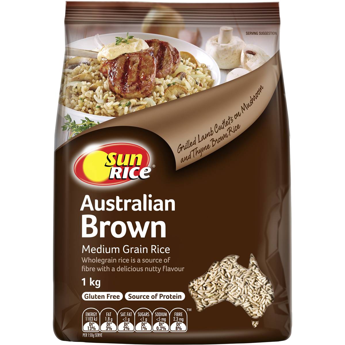 Sunrice Australian Brown Rice 1kg