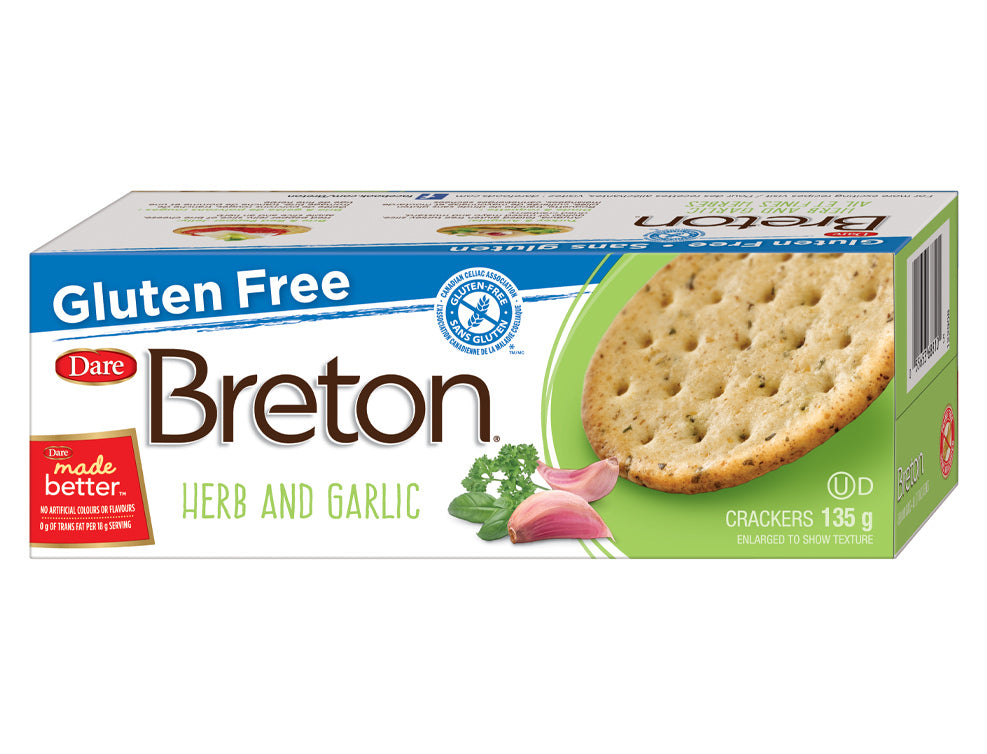 Breton Biscuit Gluten Free Herb & Garlic 135g