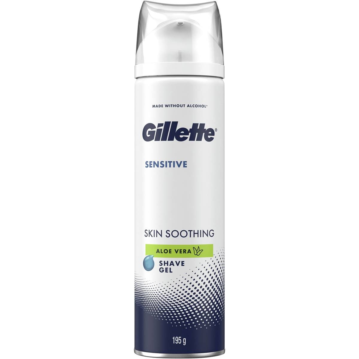 Gillette Sensitive Shave Gel Skin Soothing Aloe Vera 195g
