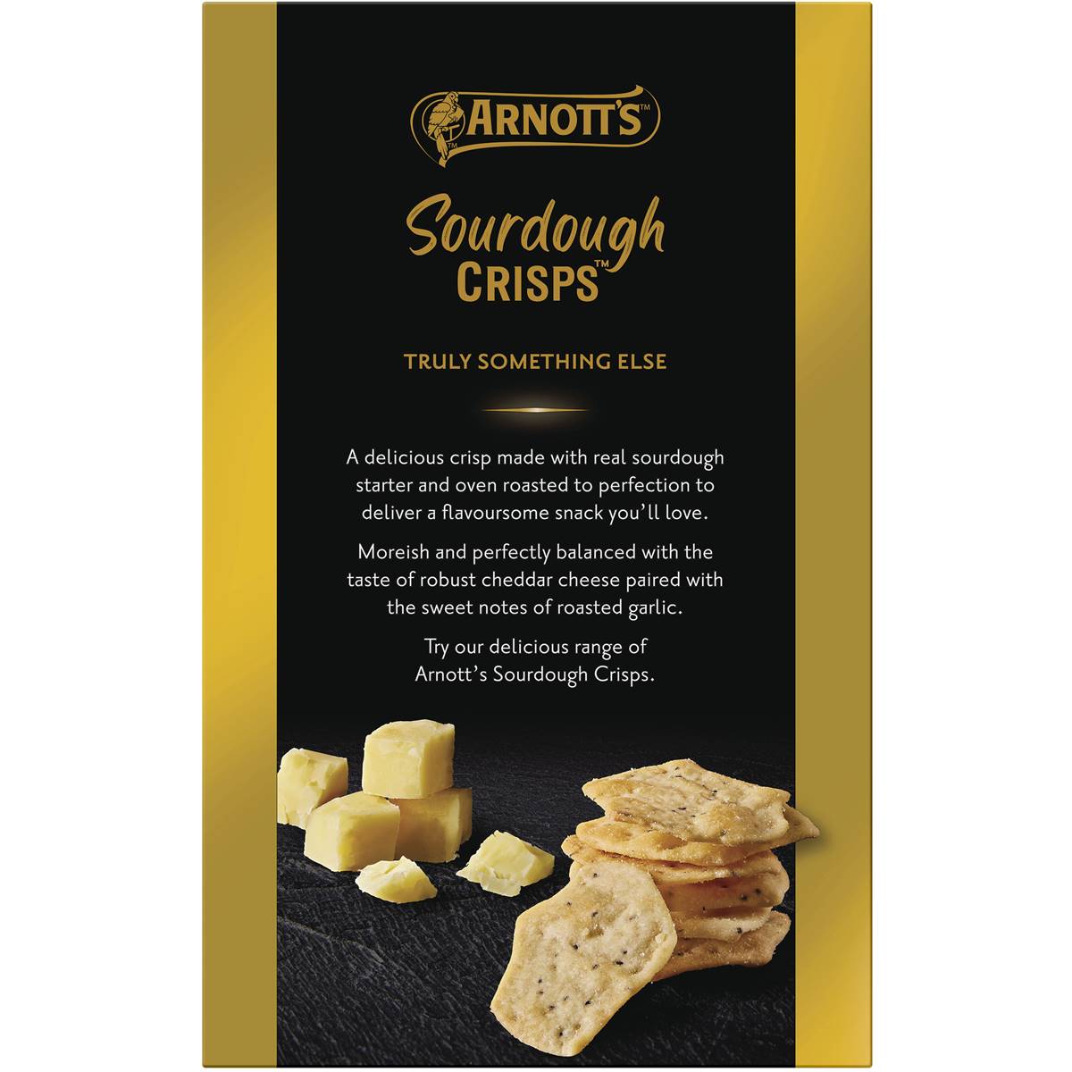 Arnotts Sourdough Crisps Cheddar & Roasted Garlic