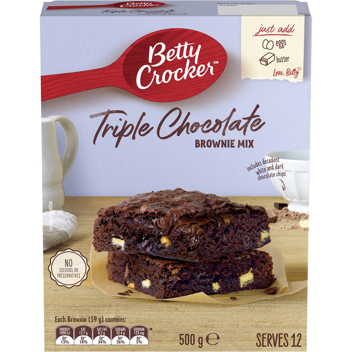 Betty Crocker Brownie Triple Chocolate Fudge 500g