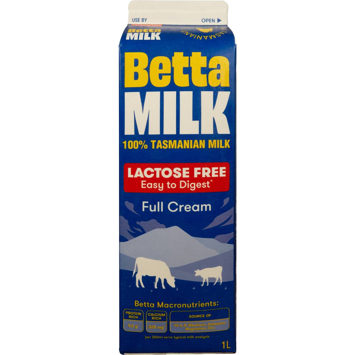 Betta Milk Full Cream Lactose Free 1L