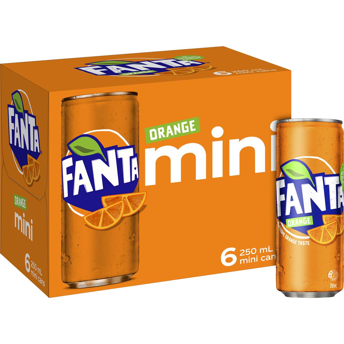 Fanta Mini Cans 250ml 6pk