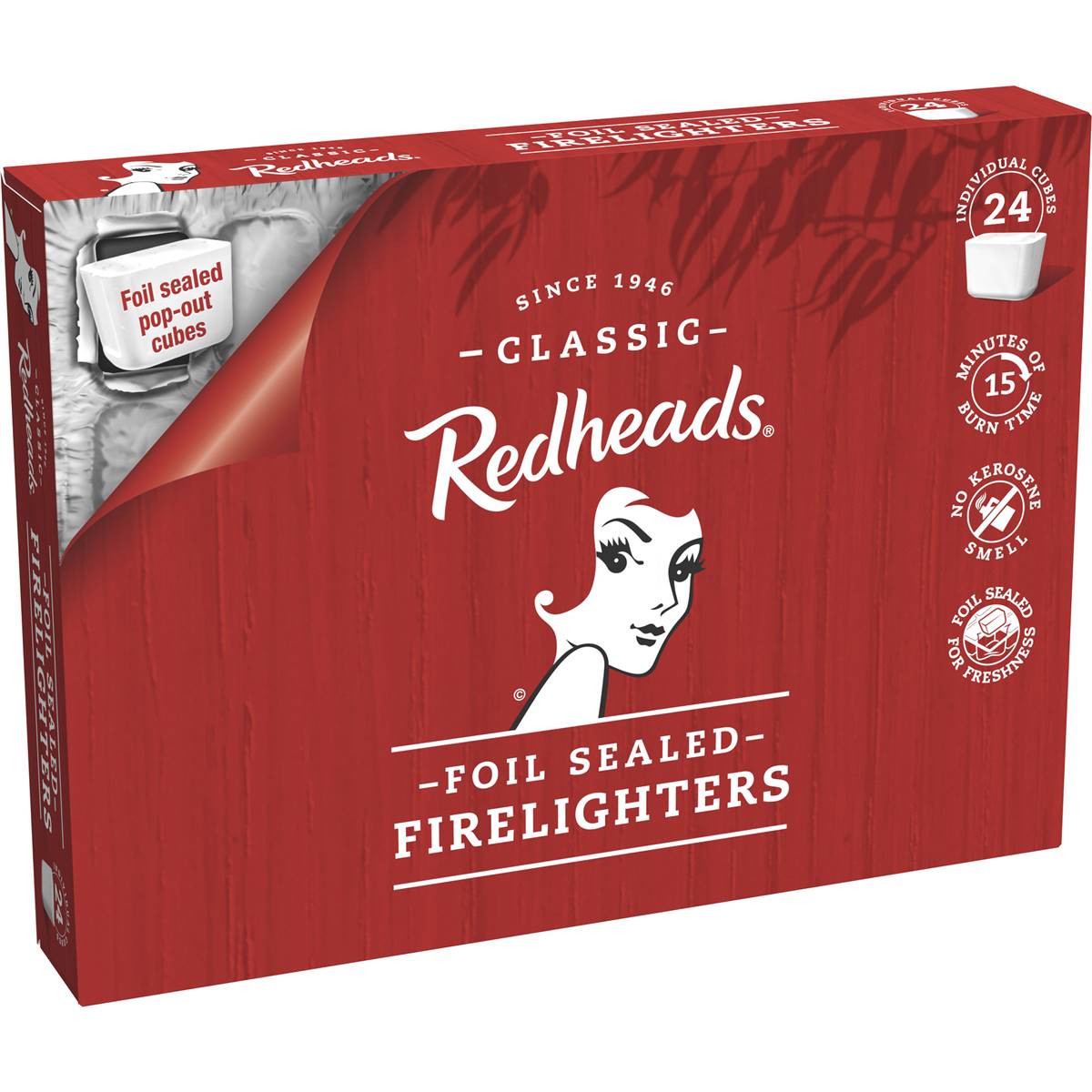 Redheads Classic Foil Sealed Firelighters 24pk