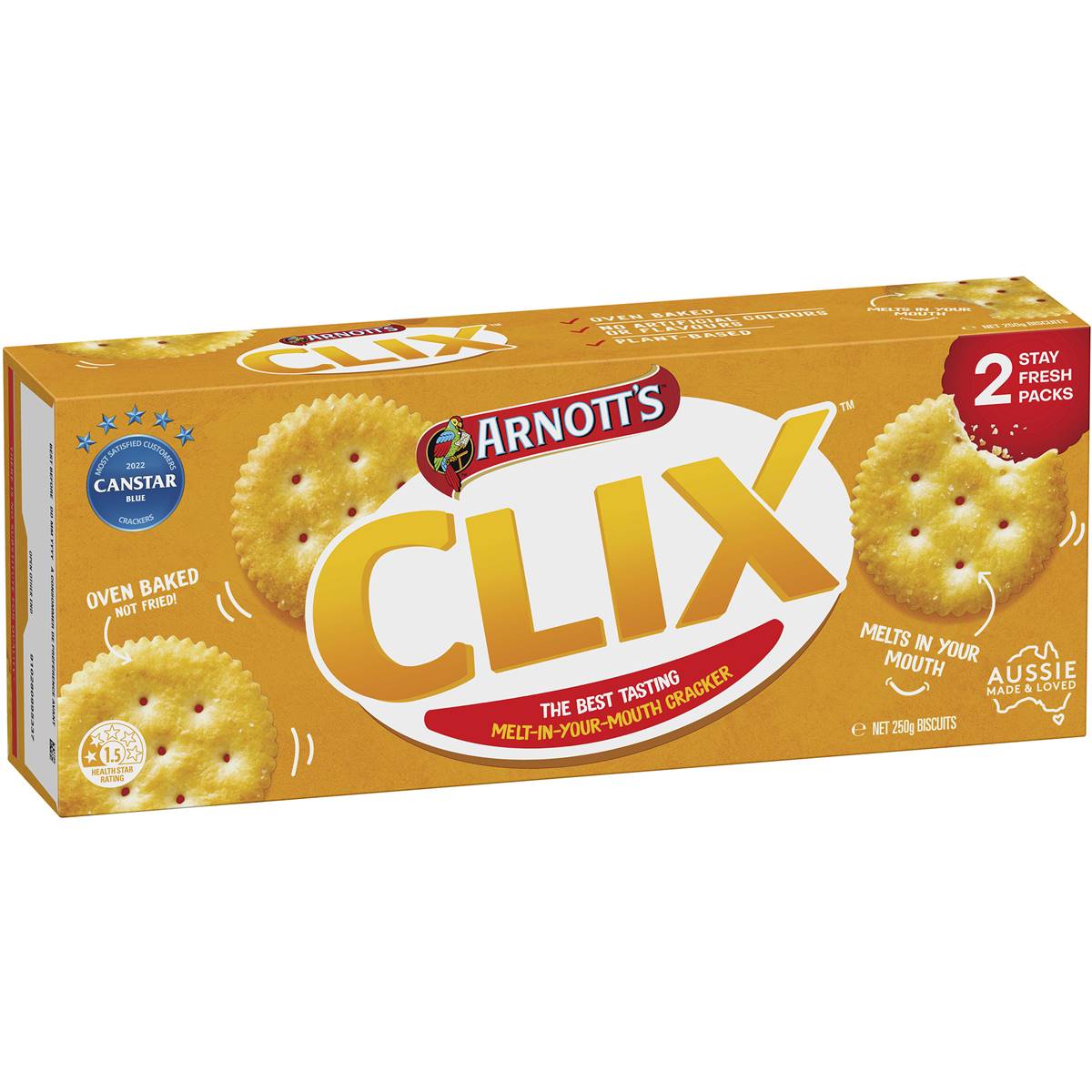 Arnotts Jatz Clix Biscuits 250g