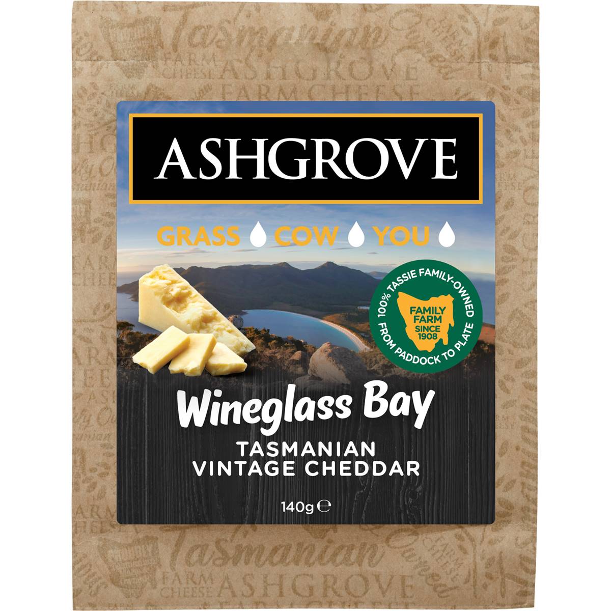 Ashgrove Premium Vintage Cheddar 140g