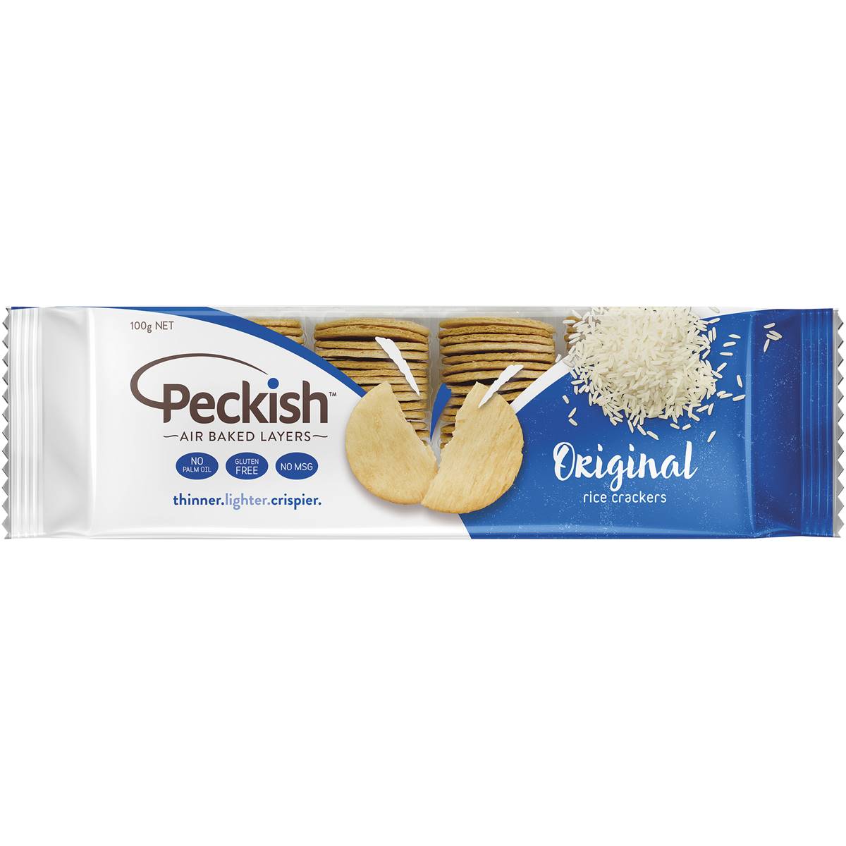 Peckish Thins Rice Crackers Original 90g