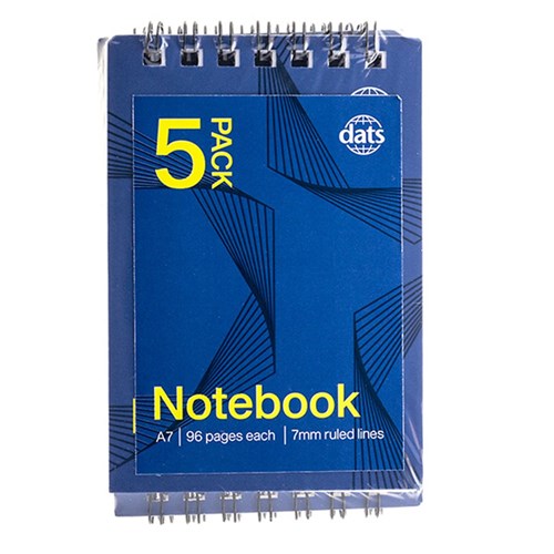 Dats A7 Notebook 5pk 96pg