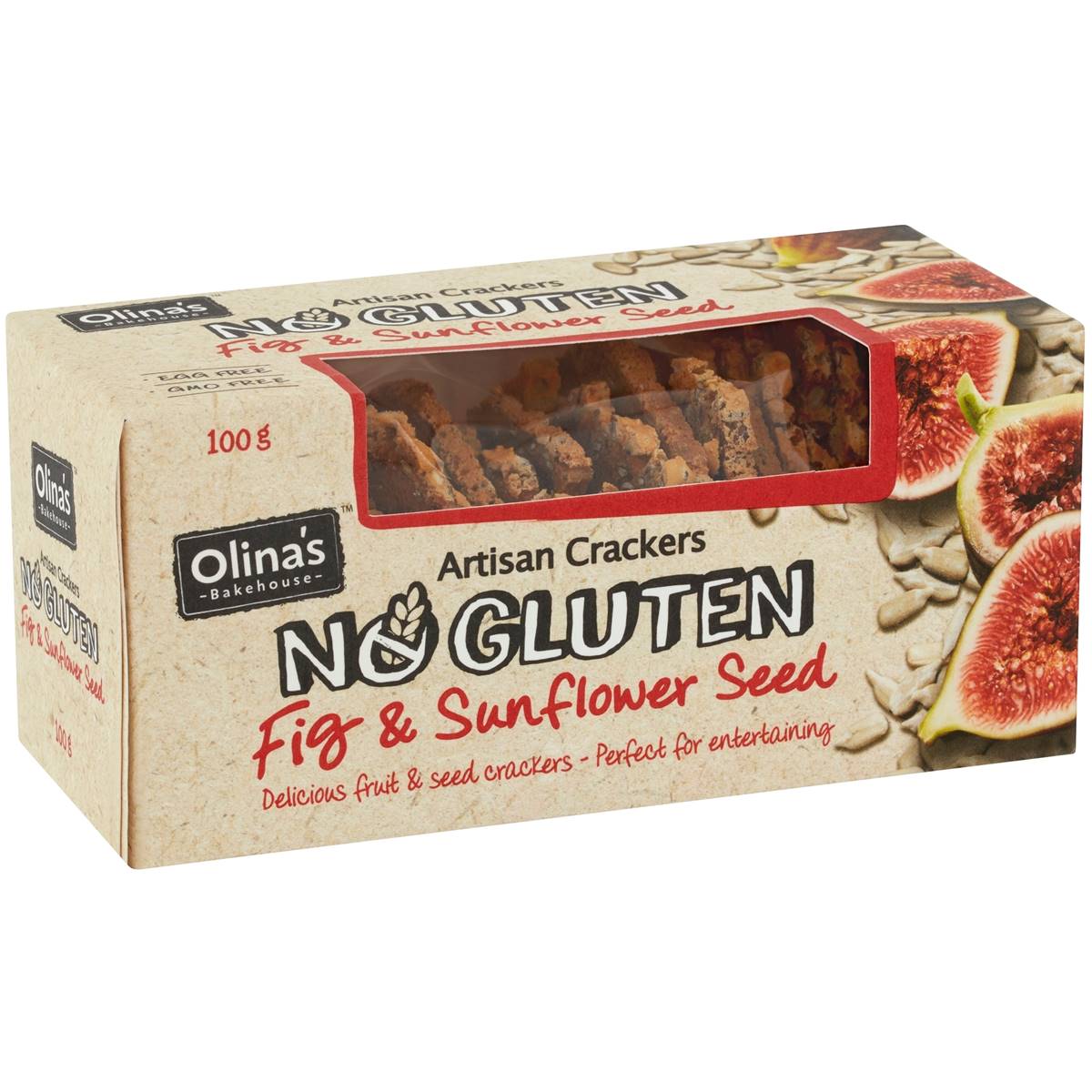 Olinas Artisan Cracker Fig & Sunflower Seed Gluten Free 100g