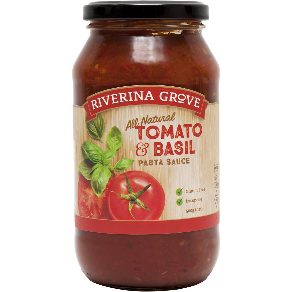 Riverina Grove Pasta Sauce Tomato & Basil 500g