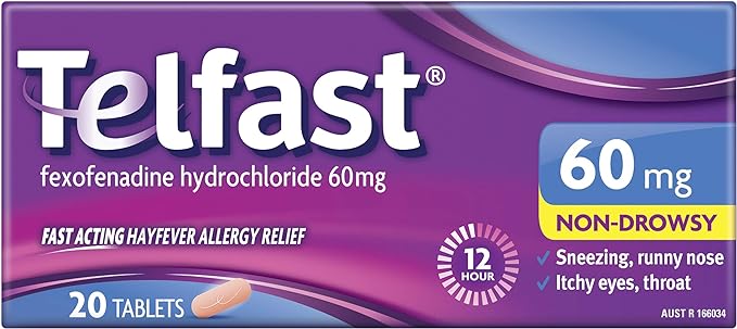 Telfast Hayfever Allergy Relief 60mg Tablets 20pk