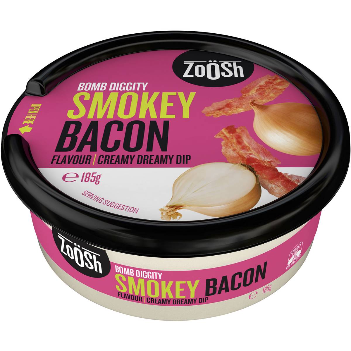 Zoosh Dip Onion & Smokey Bacon 185g