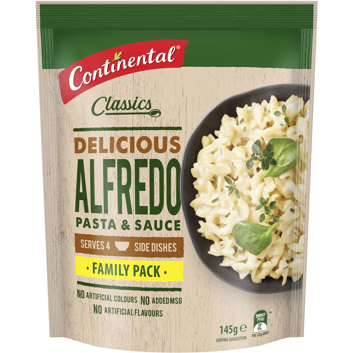 Continental Value Pack Pasta & Sauce Alfredo 145g