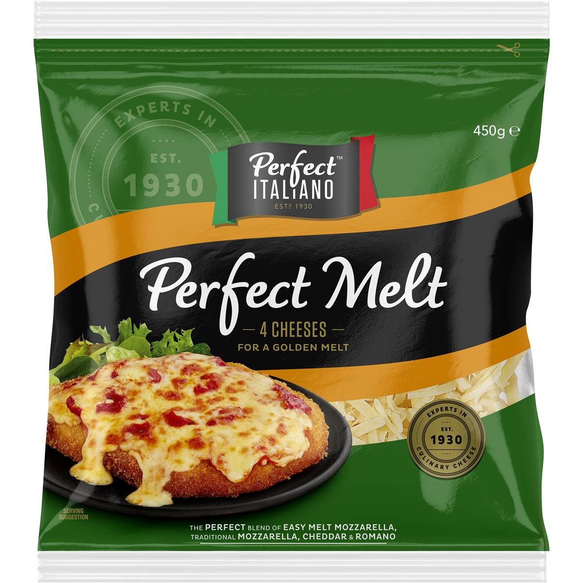 Perfect Italiano Grated Cheese 4 Cheese Melt