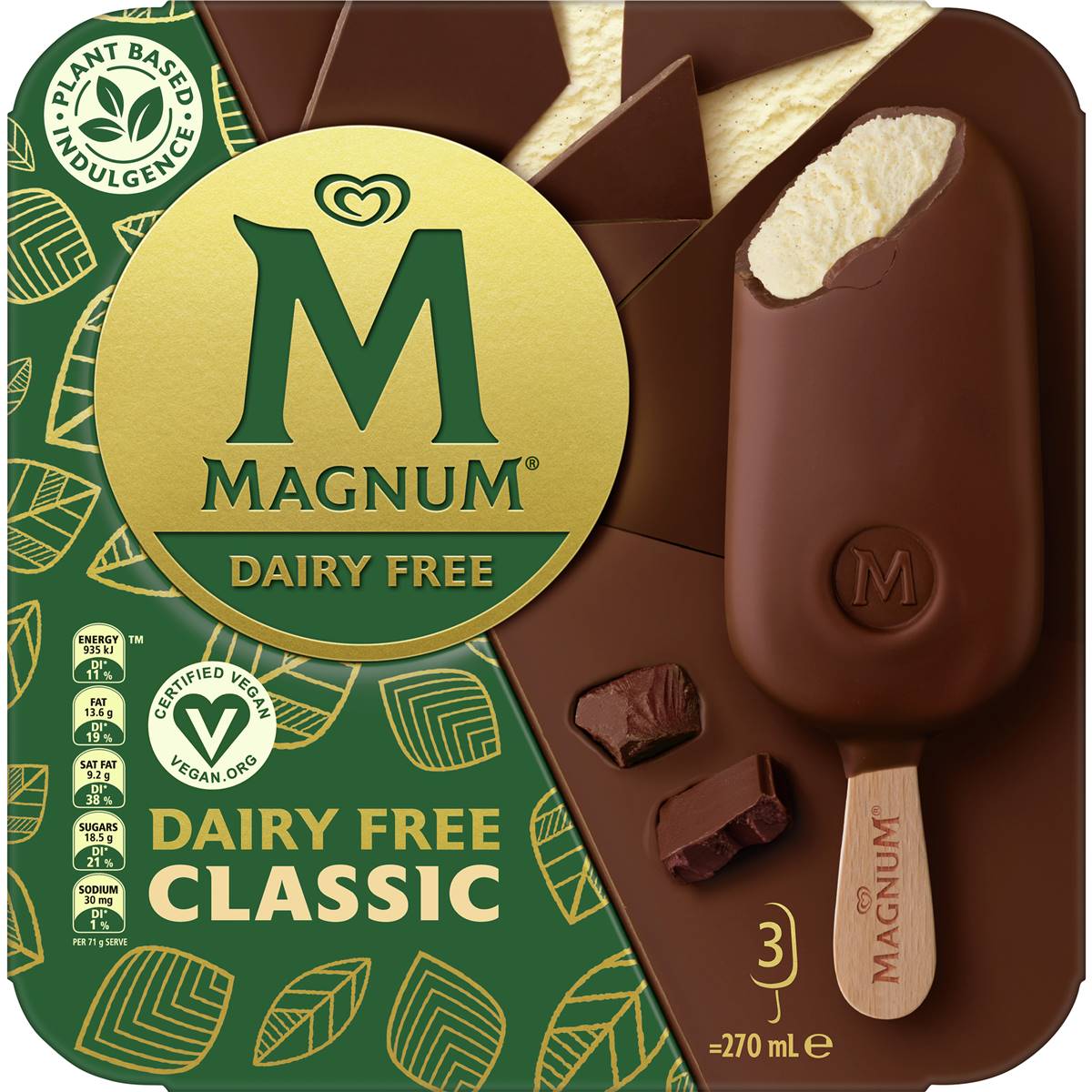 Magnum Dairy Free Classic Vanilla 3pk 270ml