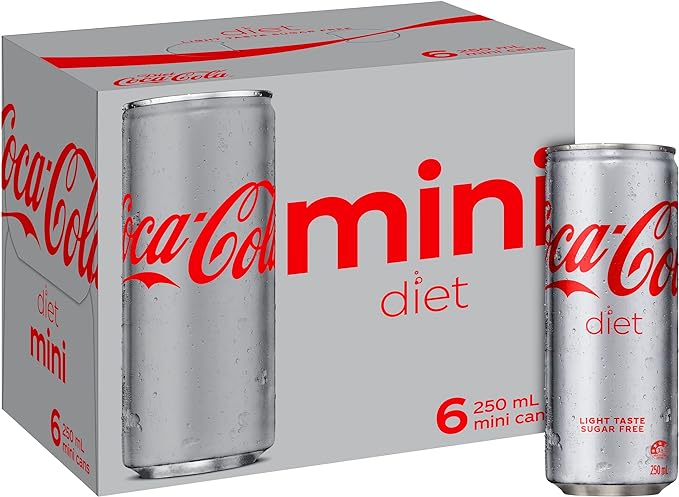 Coca Cola Diet Cans 250ml 6pk