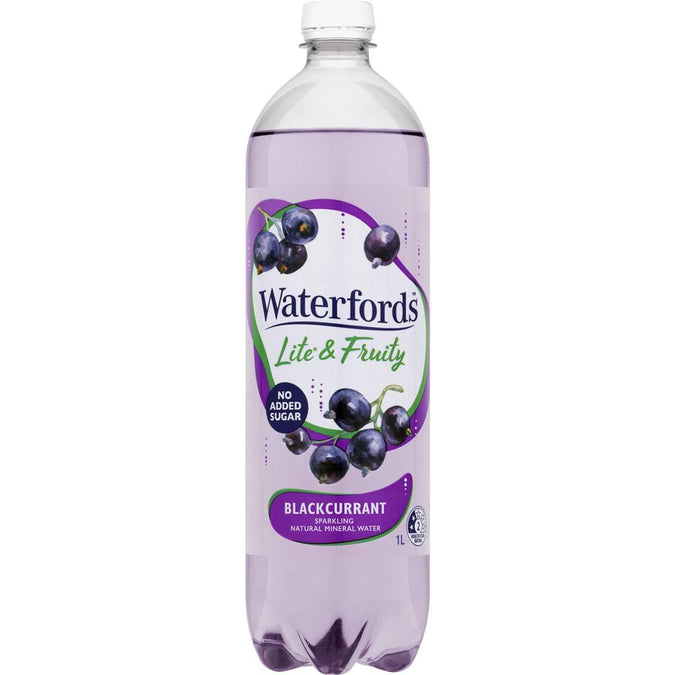 Waterfords Blackcurrant Sparkling Mineral Water 1L
