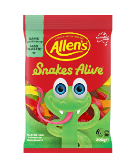 Allens Share Bag Snakes Alive 200g