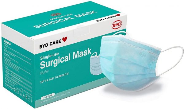 BYD Care Surgical Mask Single Use 50pk
