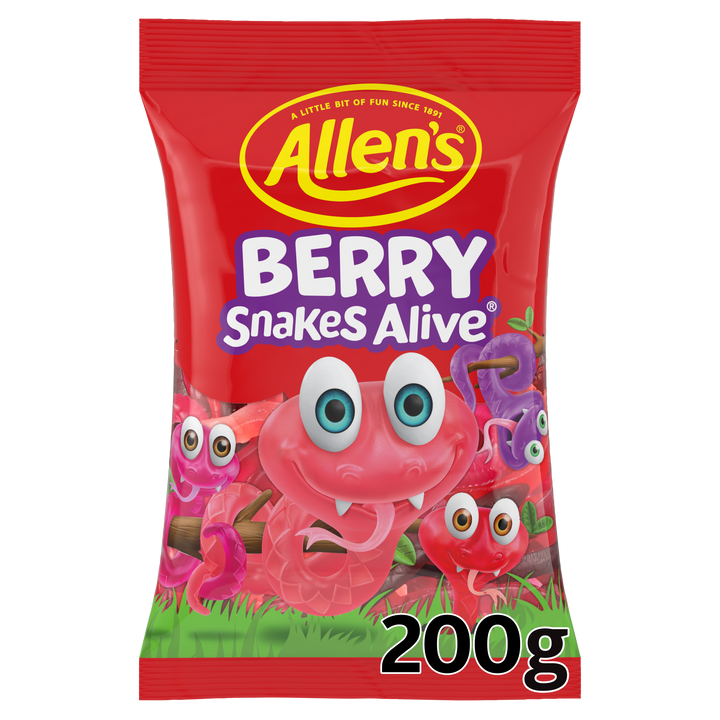 Allens Berry Snakes Alive 200g