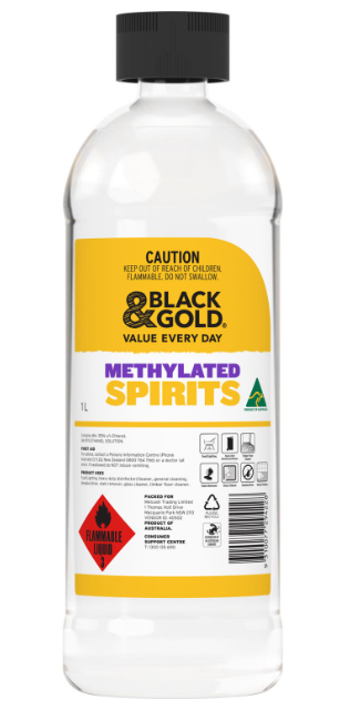 Black & Gold Methylated Spirits 1L