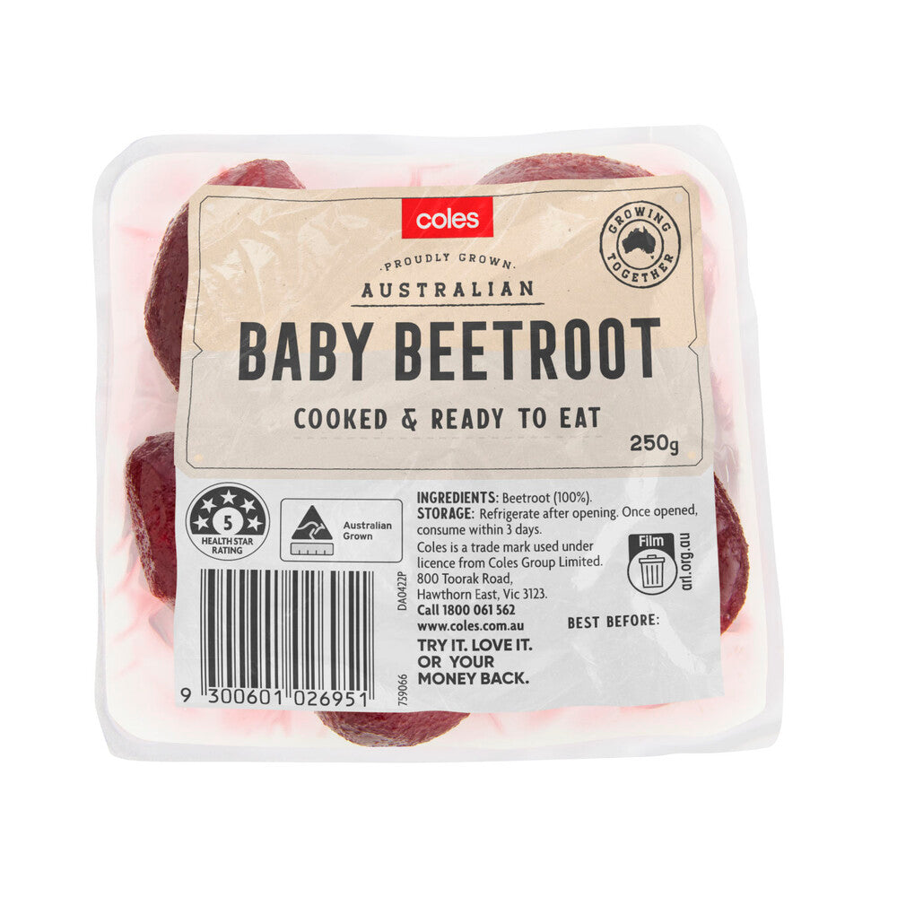 Coles Baby Beetroot Whole Prepackaged 250g