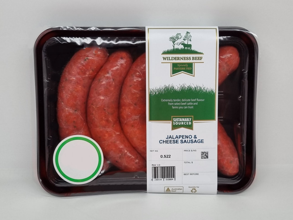 Wilderness Beef Jalapeno & Cheese Sausages 540g