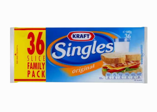 Kraft Cheese Singles Original 36pk 648g