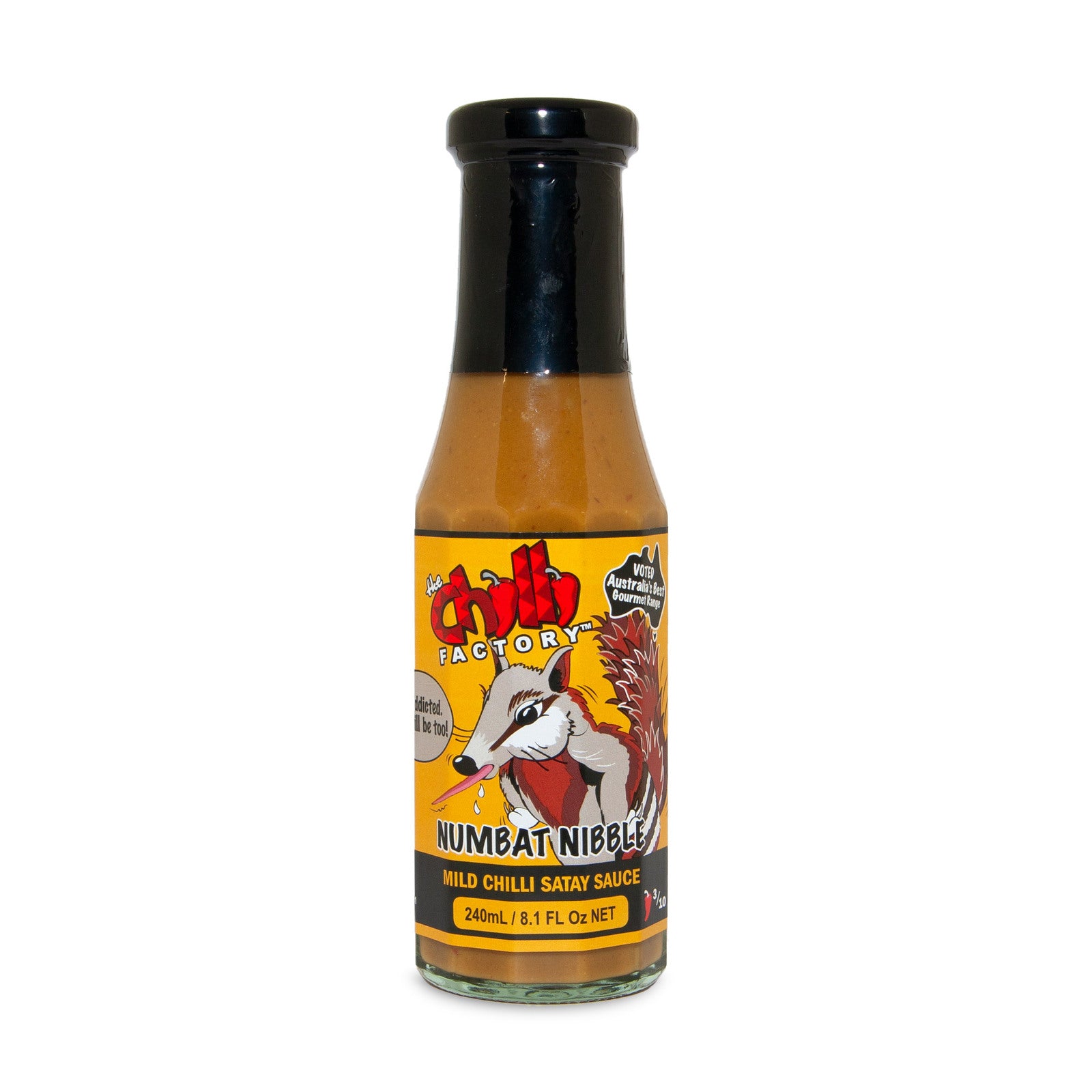 The Chilli Factory Sauce Numbat Nibble Satay 240ml