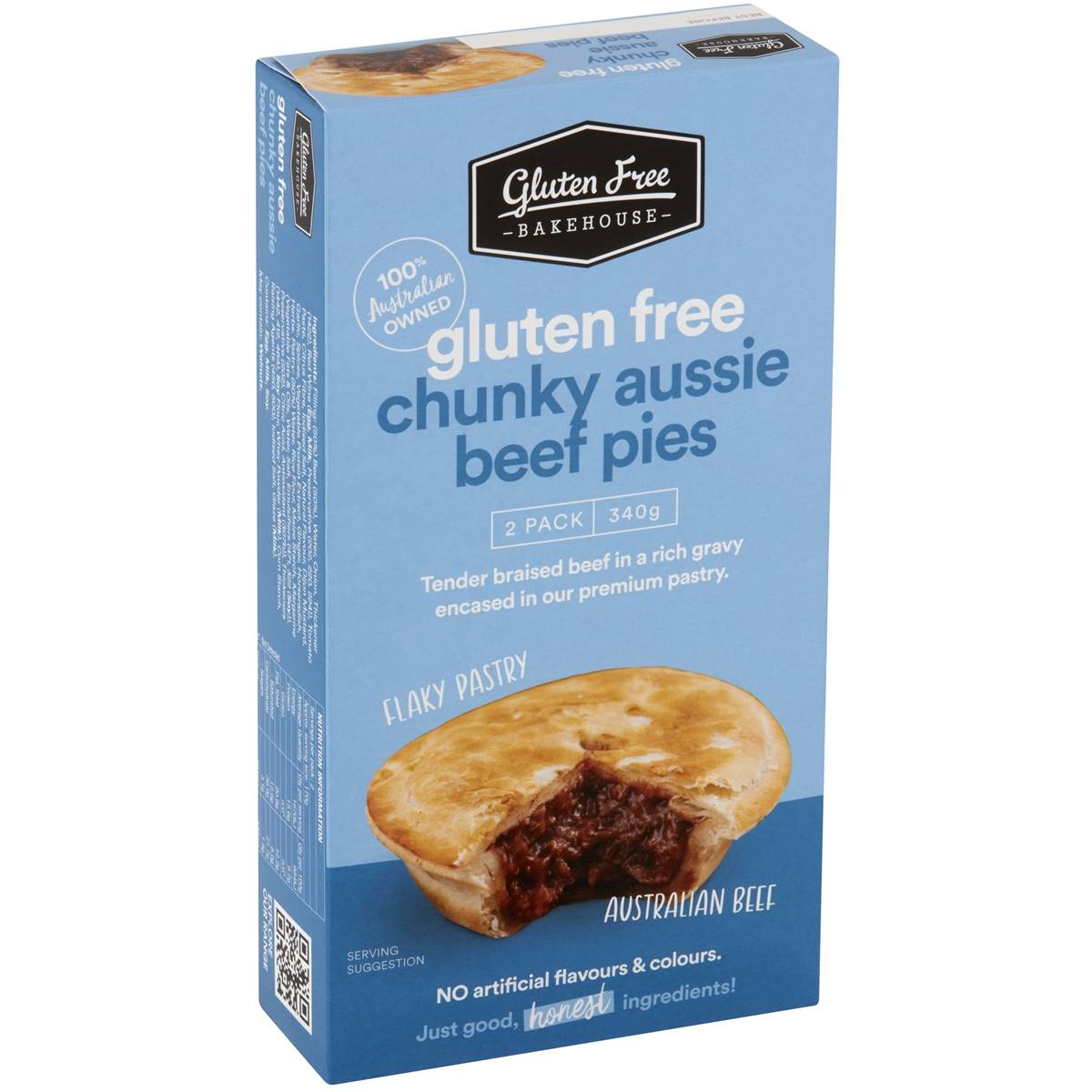 Gluten Free Bakehouse Chunky Aussie Beef Pie 2pk 340g