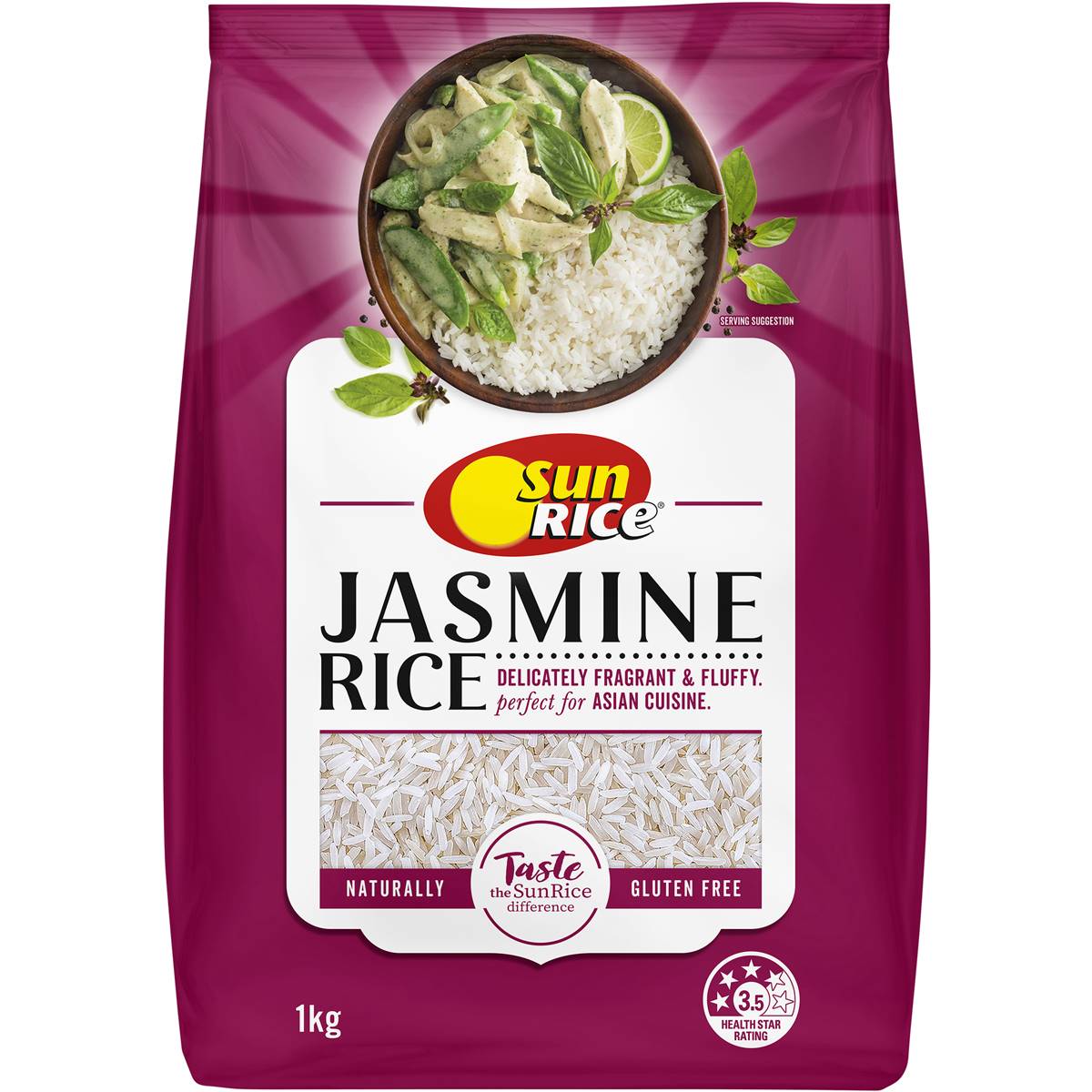 Sunrice Jasmine White Rice 1kg