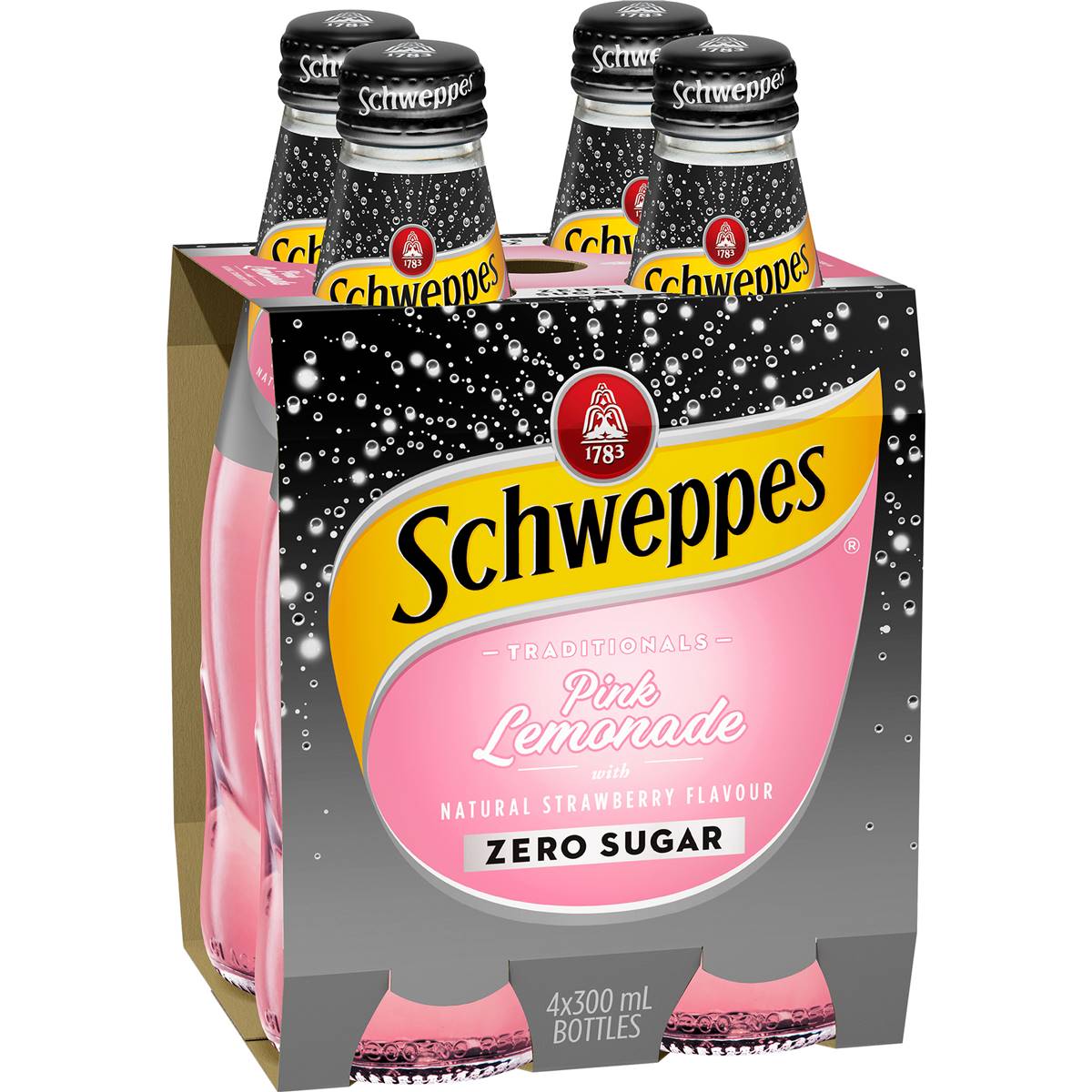 Schweppes Pink Lemonade Zero Sugar 300ml 4pk