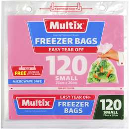 Multix Freezer Bags Tear Off Small 120pk