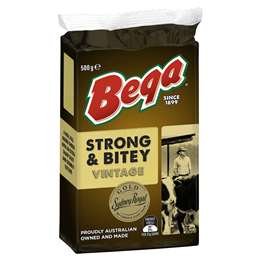 Bega Cheese Block Strong & Bitey 500g