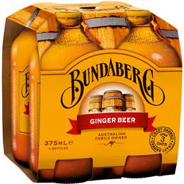 Bundaberg Bottles Ginger Beer 375ml 4pk