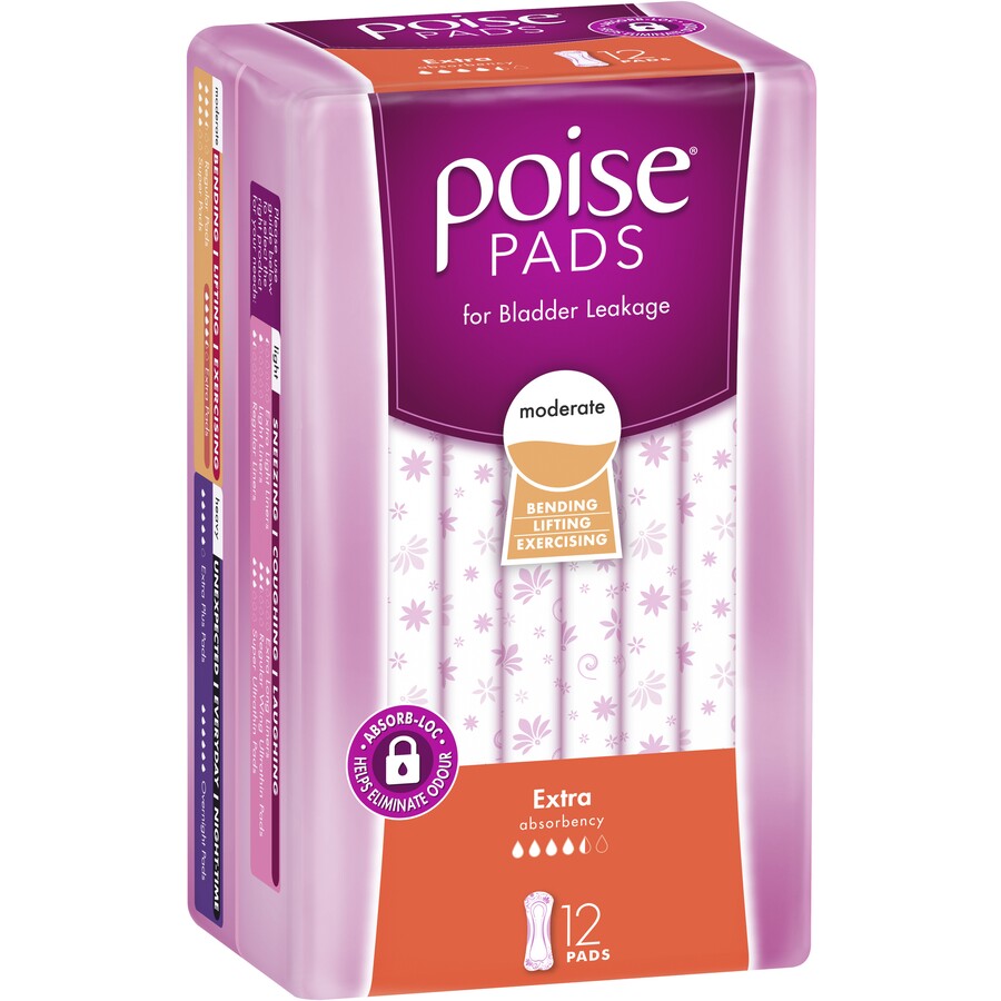 Poise Pads Extra 12pk