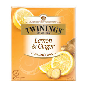 Twinings Tea Bag Lemon & Ginger 80pk 120g