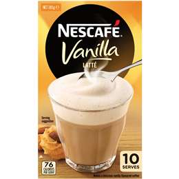 Nescafe Sachets Vanilla Latte 10pk 185g