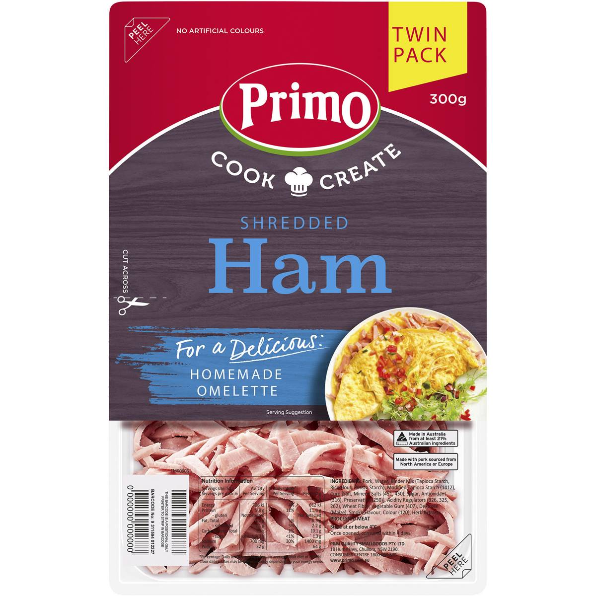 Primo Shredded Ham 300g