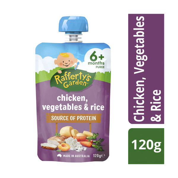Raffertys Chicken Rice & Veg 6mths 120g