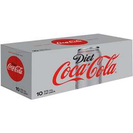 Coca Cola Cans Fridgemate Coke Diet 375ml 10pk