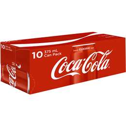 Coca Cola Cans Fridgemate Coke 375ml 10pk