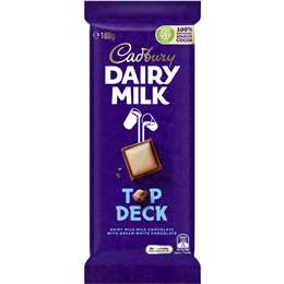 Cadbury Chocolate Block Top Deck 180g
