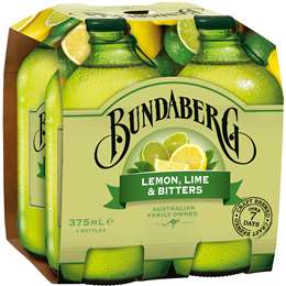 Bundaberg Bottles Lemon Lime & Bitters 375ml 4pk