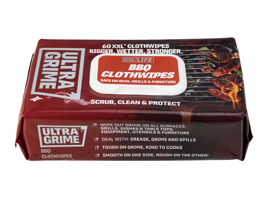 Ultragrime LIFE BBQ XXL+ Clothwipes 60 pack