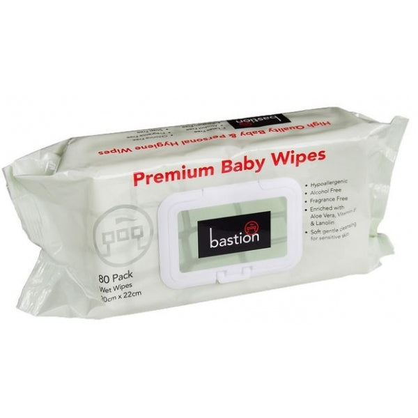 Bastion Premium Baby Wipes 80 Sheets/Pack