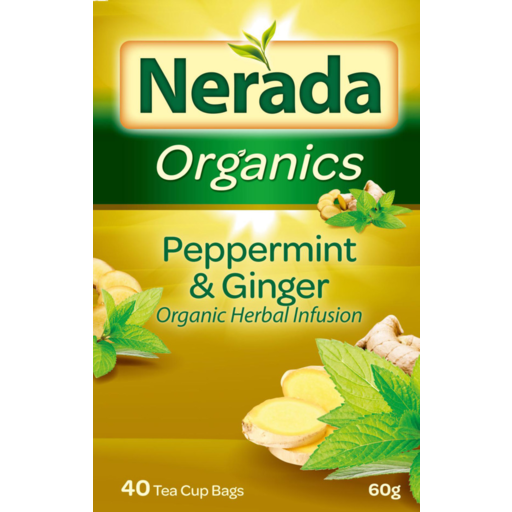 Nerada Organics Peppermint & Ginger 40pk 60g
