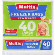 Multix Freezer Bags Large 40pk